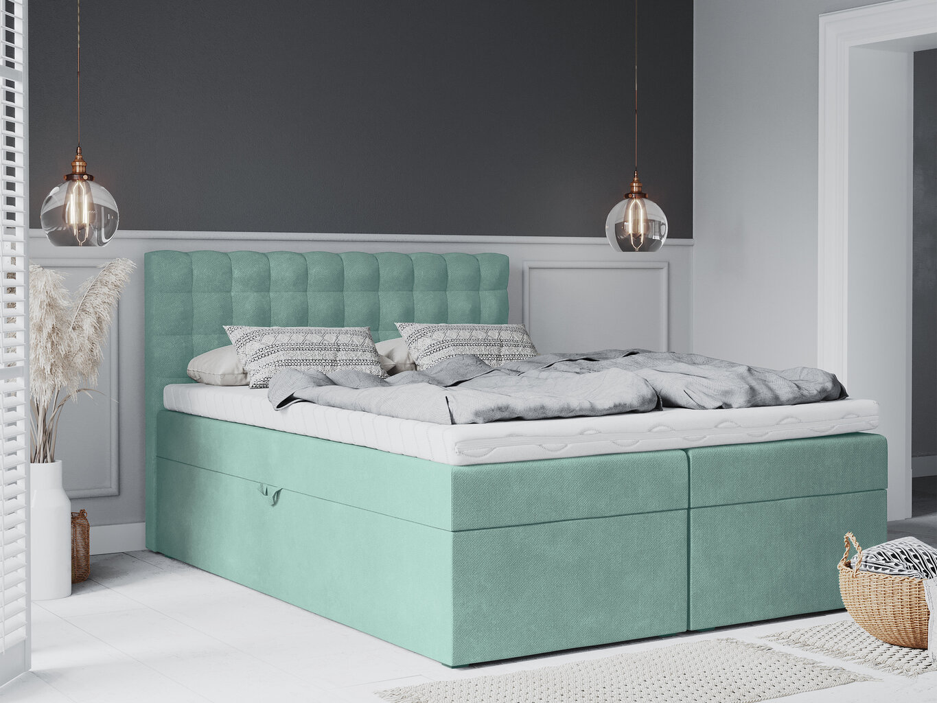 Mazzini Beds Jade -sänkypaketti, 160 x 200 cm, vaaleanvihreä hinta ja tiedot | Sängyt | hobbyhall.fi