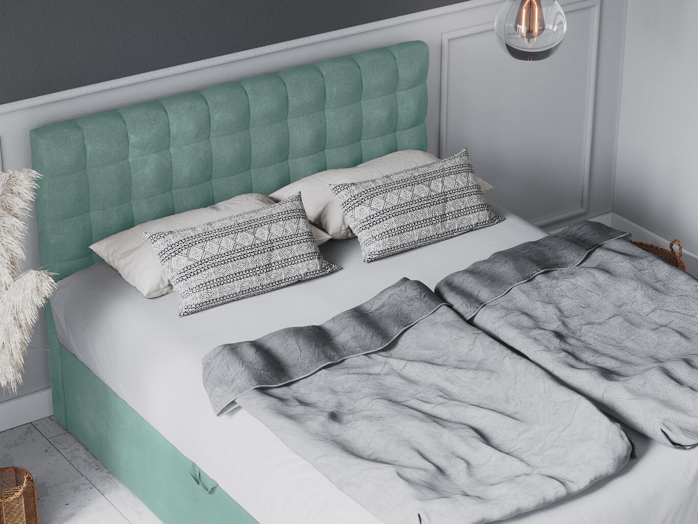 Mazzini Beds Jade -sänkypaketti, 160 x 200 cm, vaaleanvihreä hinta ja tiedot | Sängyt | hobbyhall.fi