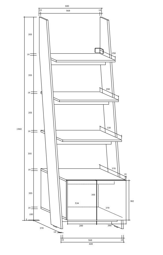 Hylly Meblocross Rack 60 1D, tumma tammi/valkoinen hinta ja tiedot | Hyllyt | hobbyhall.fi