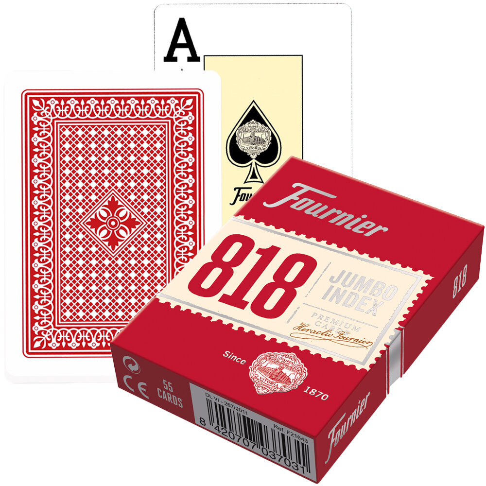 Polkupyöräkortit 818 - punainen/sininen (2 Jumbo Index) hinta ja tiedot | Korttipelit, pokeri | hobbyhall.fi