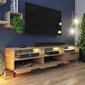 TV-taso Selsey Fault LED-valolla, ruskea/harmaa hinta ja tiedot | TV-tasot | hobbyhall.fi