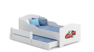 Lasten sänky Amadis II Red Car 160 x 80 + patja hinta ja tiedot | Lastensängyt | hobbyhall.fi