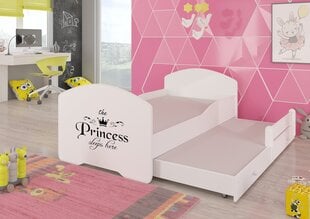 Lasten sänky Pepe II Princess Black 160 x 80 cm + patja hinta ja tiedot | Lastensängyt | hobbyhall.fi