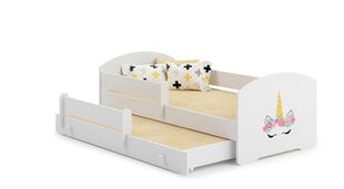Lasten sänky Pepe II Barrier Unicorn 160 x 80 cm + patja hinta ja tiedot | Lastensängyt | hobbyhall.fi