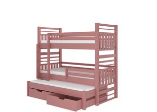 Lasten sänky Hippo 190 x 87 x 175 cm, vaaleanpunainen hinta ja tiedot | Lastensängyt | hobbyhall.fi