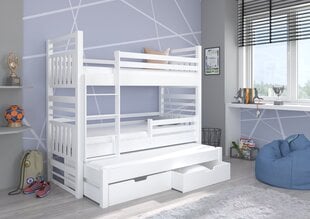 Lasten sänky Hippo 190 x 87 x 175 cm, valkoinen hinta ja tiedot | Lastensängyt | hobbyhall.fi