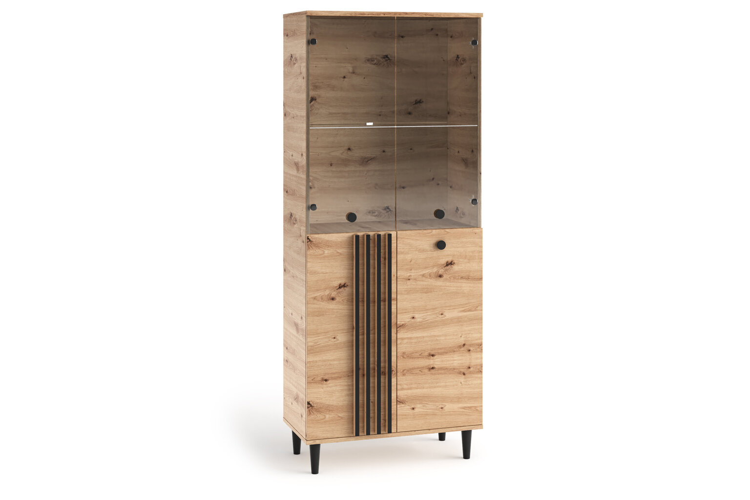 Vitriini ADRK Furniture LIV06, ruskea hinta ja tiedot | Vitriinit | hobbyhall.fi
