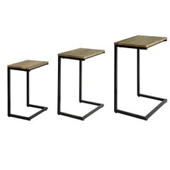 3 kokoontaitettavaa sohvapöytää ​FBT102-F, ruskea hinta ja tiedot | Sohvapöydät | hobbyhall.fi