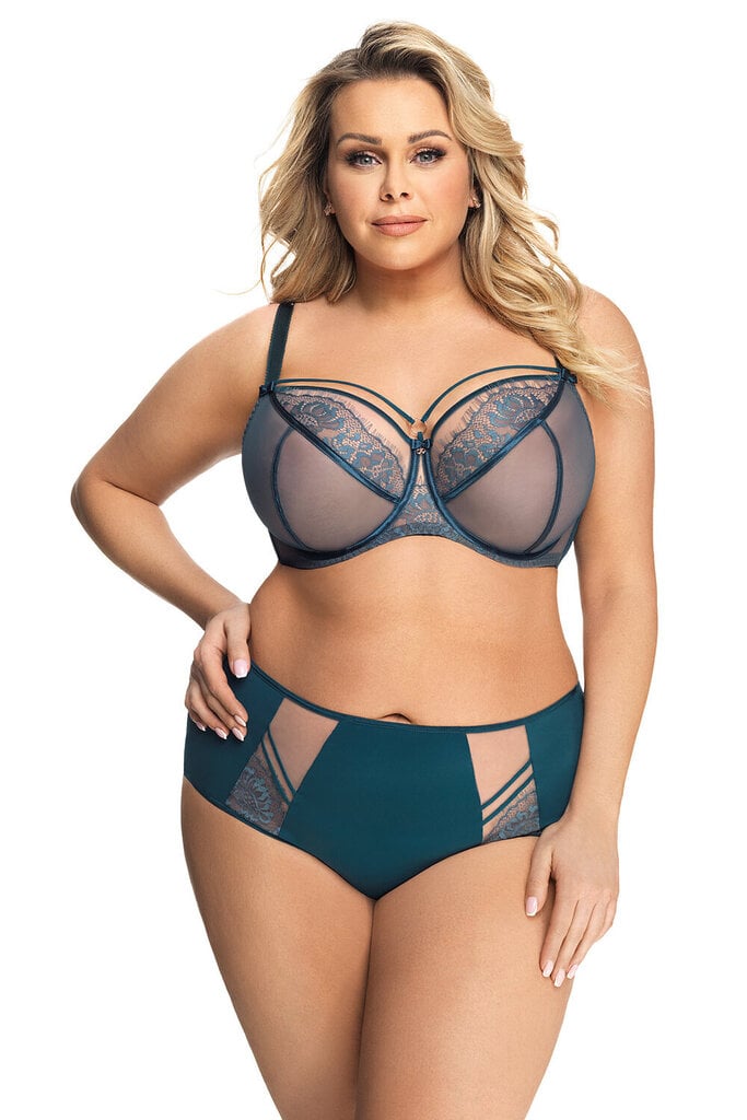 Gorsenia naisten pehmeät rintaliivit pehmeä kuppi underwire suuret koot k496 paradise , vihreä, 100f hinta ja tiedot | Rintaliivit | hobbyhall.fi