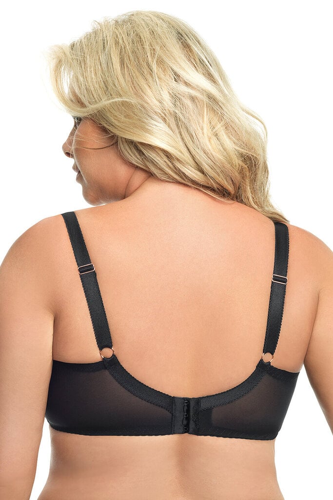 Gorsenia naisten pehmeät rintaliivit pehmeä kuppi underwire suuret koot rusetti k624 modena, musta, 90j hinta ja tiedot | Rintaliivit | hobbyhall.fi