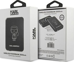 MagSafe Battery Bank 3000mAh Karl Lagerfeld KLPBMSOIBK- 2.1A / 5V hinta ja tiedot | Varavirtalähteet | hobbyhall.fi