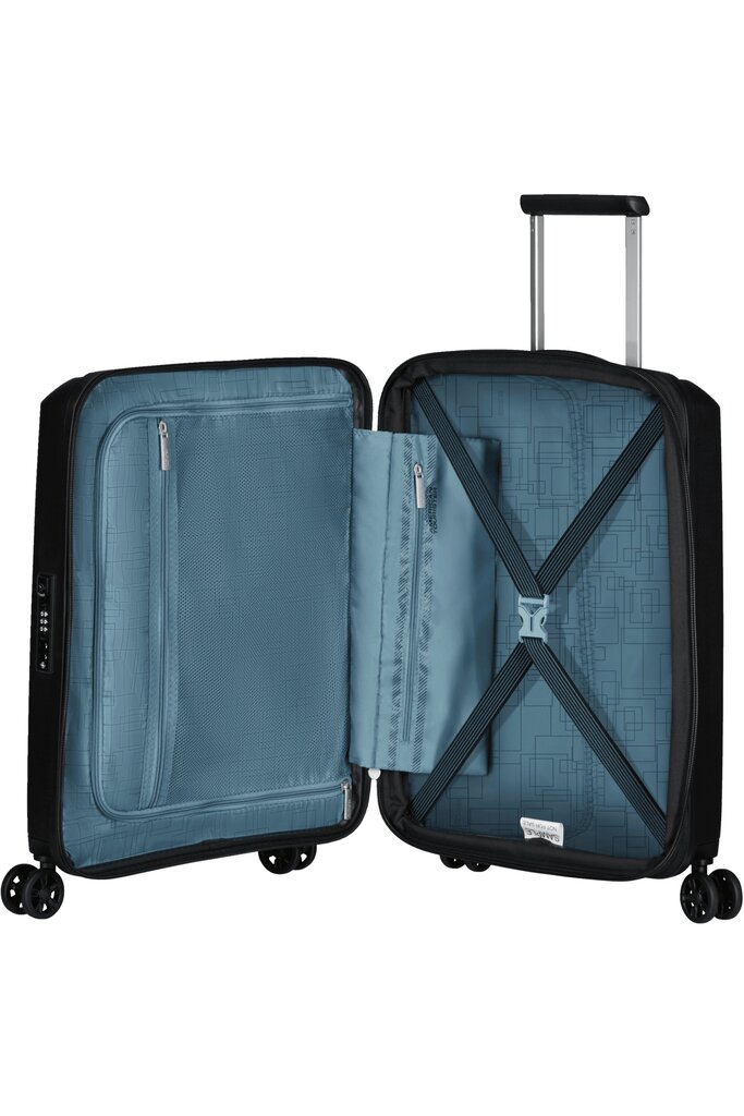 American Tourister iso matkalaukku Aerostep Spinner Black L 77 cm, musta hinta ja tiedot | Matkalaukut ja -kassit | hobbyhall.fi