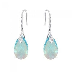 Hopeiset korvakorut "Baroque III (Aquamarine Shimmer)" Swarovski kiteillä hinta ja tiedot | Korvakorut | hobbyhall.fi