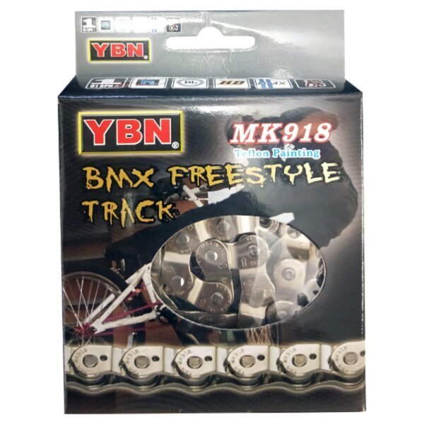 Polkupyörän ketju YBN MK918 1/2 x 1/8 hinta ja tiedot | Muut polkupyörän varaosat | hobbyhall.fi