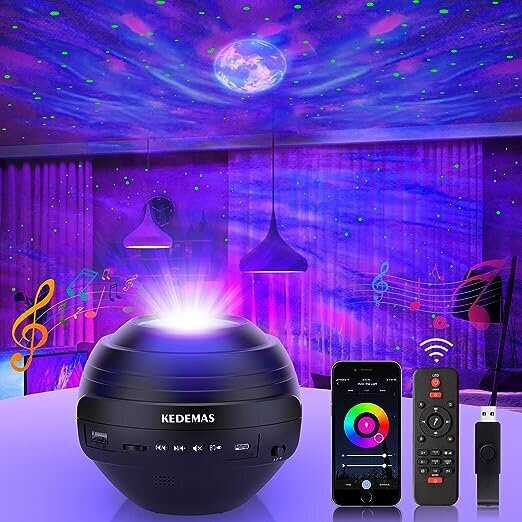Tähtitaivas LED-projektori Kedemas, BL-XK09, RGB, 8W, 5V, musta hinta ja tiedot | Pöytävalaisimet | hobbyhall.fi