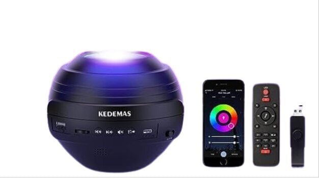 Tähtitaivas LED-projektori Kedemas, BL-XK09, RGB, 8W, 5V, musta hinta ja tiedot | Pöytävalaisimet | hobbyhall.fi