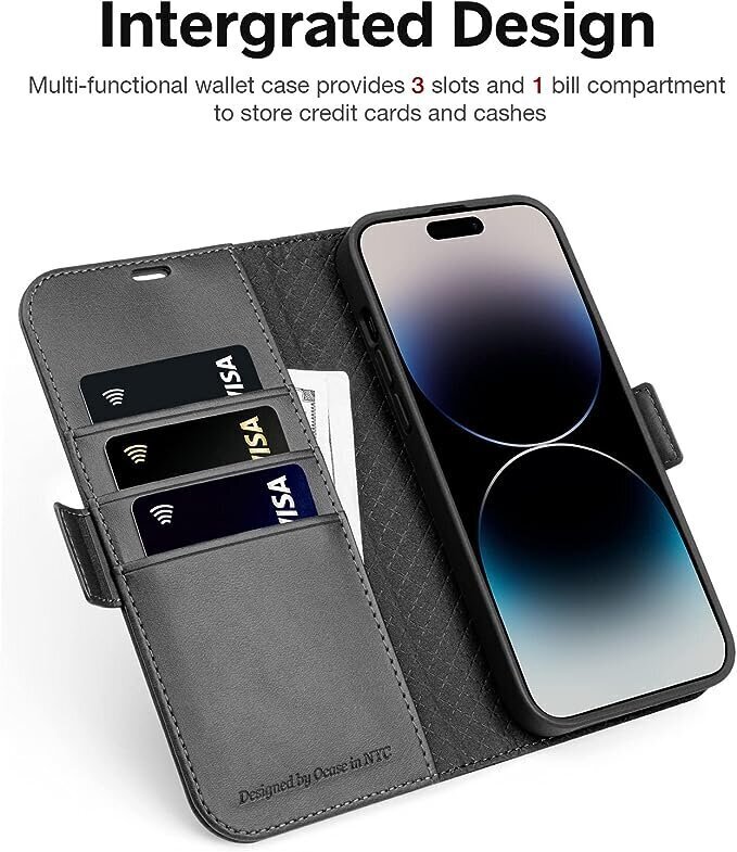 OCASE puhelinkuori iPhone 14 Pro Maxille, musta hinta ja tiedot | Puhelimen kuoret ja kotelot | hobbyhall.fi