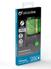Cellularline TEMPGLASBUNI49 matkapuhelin 4.7-4.9 univeraalinen näytönsuoja hinta ja tiedot | Näytönsuojakalvot ja -lasit | hobbyhall.fi