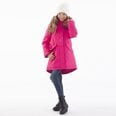 Huppa-parka tytöille luonnonturkisella Vivian1, fuksia