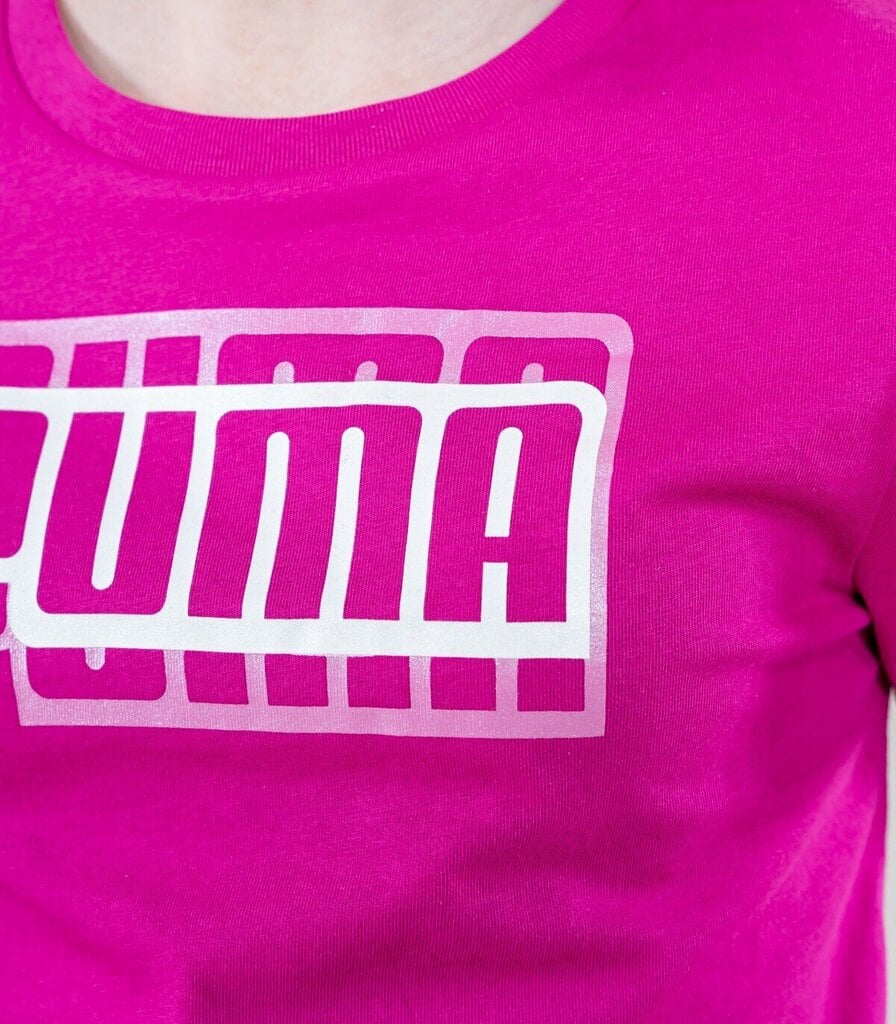 Puma lasten t-paita 846937*14, fuksia hinta ja tiedot | Tyttöjen paidat | hobbyhall.fi