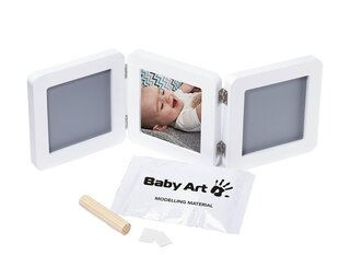 Kolminkertainen neliönmuotoinen valokuvakehys Baby Art, valkoinen hinta ja tiedot | Kipsisetit ja valokuvakehykset | hobbyhall.fi