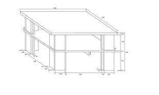 Sohvapöytä Futura I, tammi/ruskea hinta ja tiedot | Sohvapöydät | hobbyhall.fi