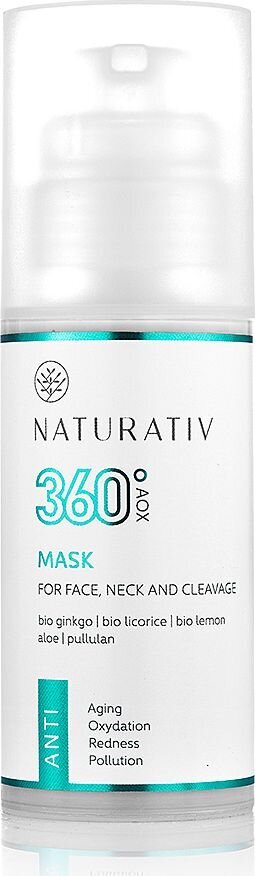 Naturativ 360 Aox naamio kasvoille, kaulalle ja dekolteelle, 100 ml hinta ja tiedot | Kasvonaamiot ja silmänalusaamiot | hobbyhall.fi