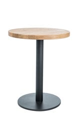 Pöytä Puro II, 80 cm, musta/tammi hinta ja tiedot | Ruokapöydät | hobbyhall.fi