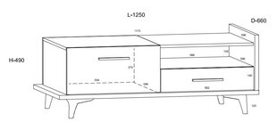 Sohvapöytä Meblocross Box 03 2D2S, ruskea/valkoinen hinta ja tiedot | Sohvapöydät | hobbyhall.fi