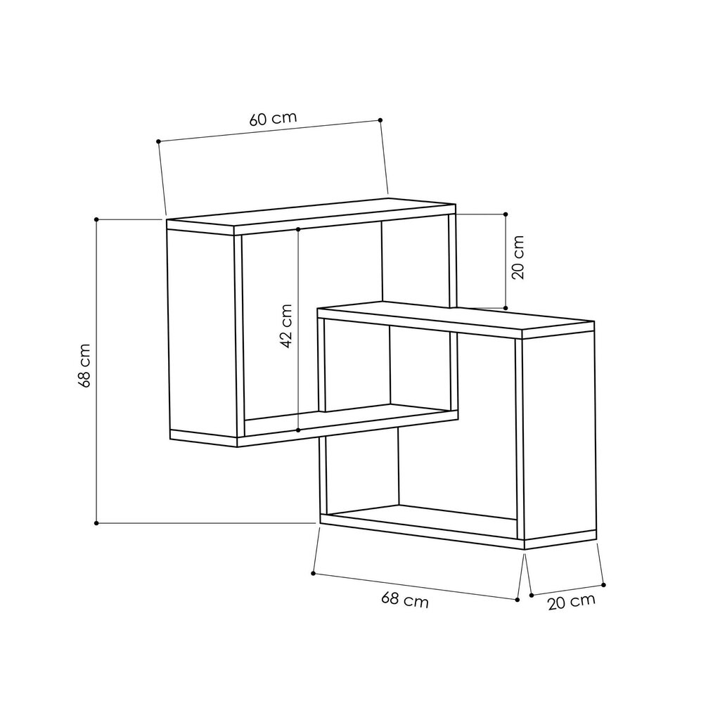 Hylly Kalune Design Ring, valkoinen hinta ja tiedot | Hyllyt | hobbyhall.fi