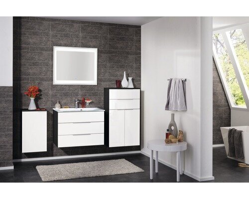 Kylpyhuonekaappi Fackelman Kara Midi, tummanharmaa/valkoinen hinta ja tiedot | Kylpyhuonekaapit | hobbyhall.fi