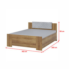 Sänky Selsey Rinker 160x200cm, ruskea/valkoinen hinta ja tiedot | Sängyt | hobbyhall.fi