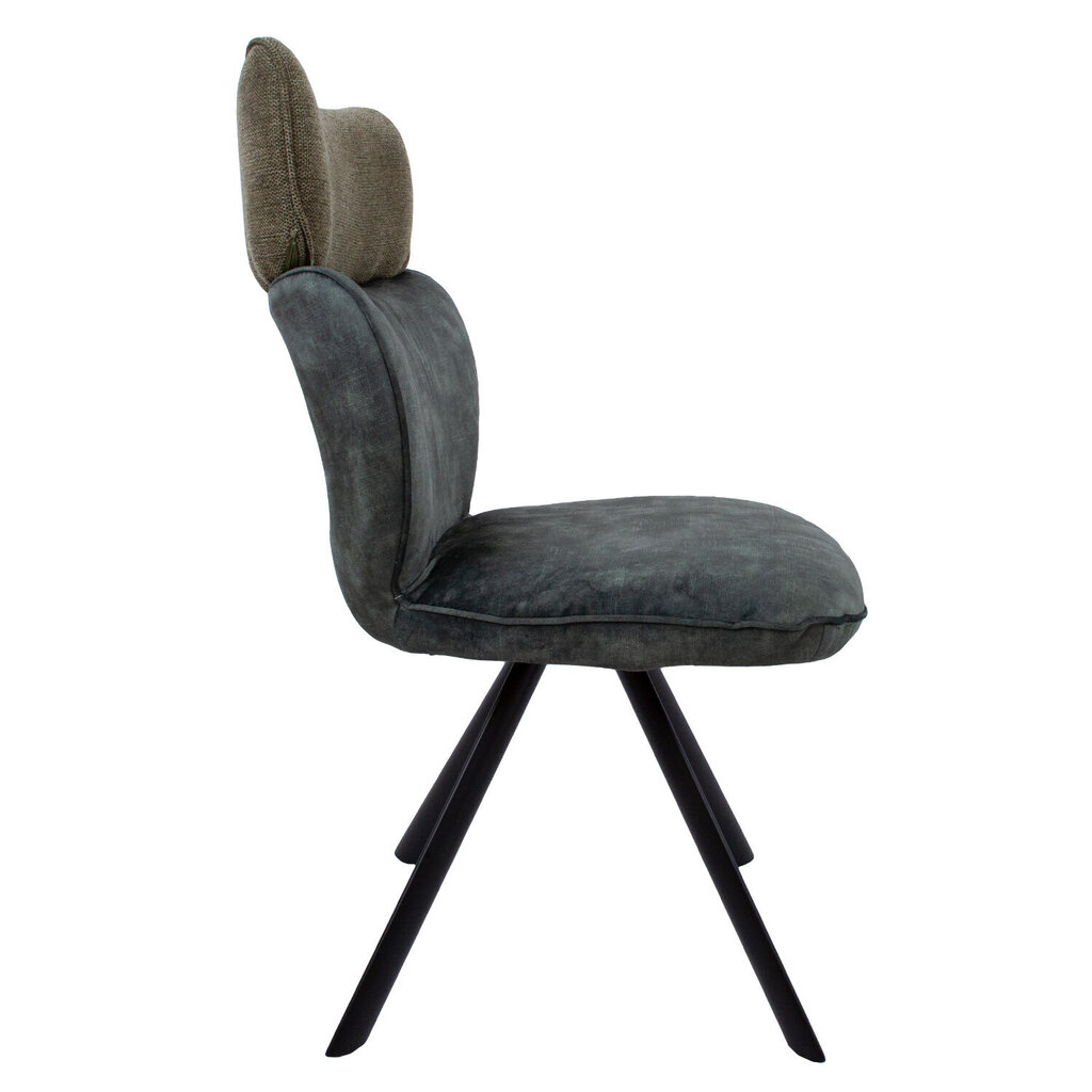 Tuoli EDDY 49 x 55 x H89 cm, vihreä sametti hinta ja tiedot | Ruokapöydän tuolit | hobbyhall.fi