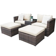 Ulkokalusteet Gaia Wenge PATIO, ruskea/beige hinta ja tiedot | Puutarhakalusteet | hobbyhall.fi