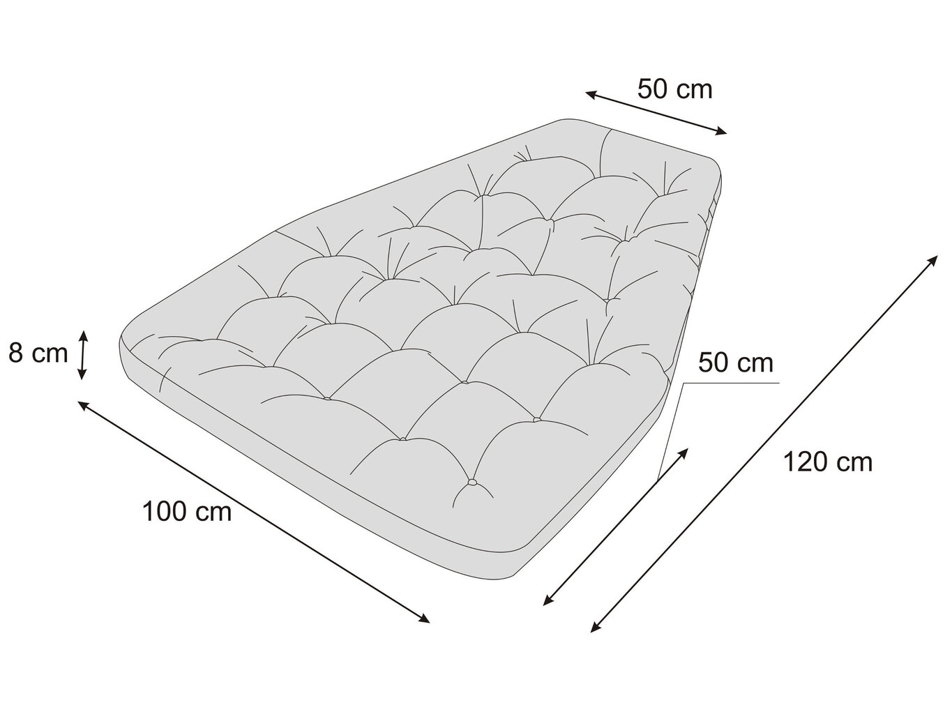 Istuinpehmuste riipputuoliin HobbyGarden George 3D, vihreä hinta ja tiedot | Istuintyynyt, pehmusteet ja päälliset | hobbyhall.fi