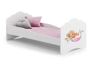 Sänky ADRK Furniture Casimo Barrier Mermaid with a Star, 160x180cm, valkoinen hinta ja tiedot | Lastensängyt | hobbyhall.fi