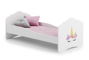 Sänky ADRK Furniture Casimo Barrier Unicorn, valkoinen hinta ja tiedot | Lastensängyt | hobbyhall.fi