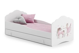 Lastensänky Casimo Ballerina with Unicorn 160x80cm + patja + säilytyslaatikko hinta ja tiedot | Lastensängyt | hobbyhall.fi