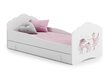 Lastensänky Casimo Ballerina with Unicorn 160x80cm + patja + säilytyslaatikko hinta ja tiedot | Lastensängyt | hobbyhall.fi