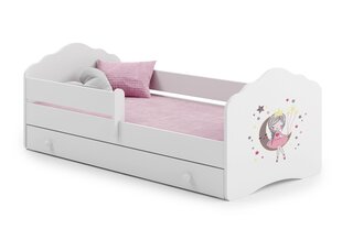 Lasten sänky Casimo Barrier Sleeping Princess 160x80cm + patja + säilytyslaatikko hinta ja tiedot | Lastensängyt | hobbyhall.fi