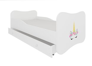 Lasten sänky Gonzalo Unicorn 160x80cm + patja + säilytyslaatikko hinta ja tiedot | Lastensängyt | hobbyhall.fi