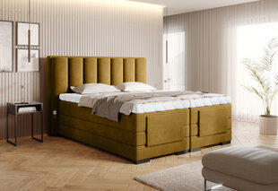 Sänky NORE Veros, 140x200 cm, keltainen hinta ja tiedot | Sängyt | hobbyhall.fi