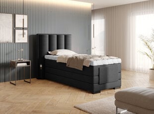 NORE Veros sänky, 90x200 cm, musta hinta ja tiedot | Sängyt | hobbyhall.fi