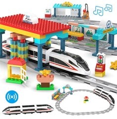 Constructor CaDA KIDS - Juna-asema, 108 palaa hinta ja tiedot | LEGOT ja rakennuslelut | hobbyhall.fi