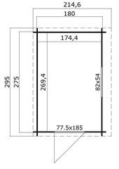 Pihavarasto Jura2 4,7 m² hinta ja tiedot | Piharakennukset | hobbyhall.fi