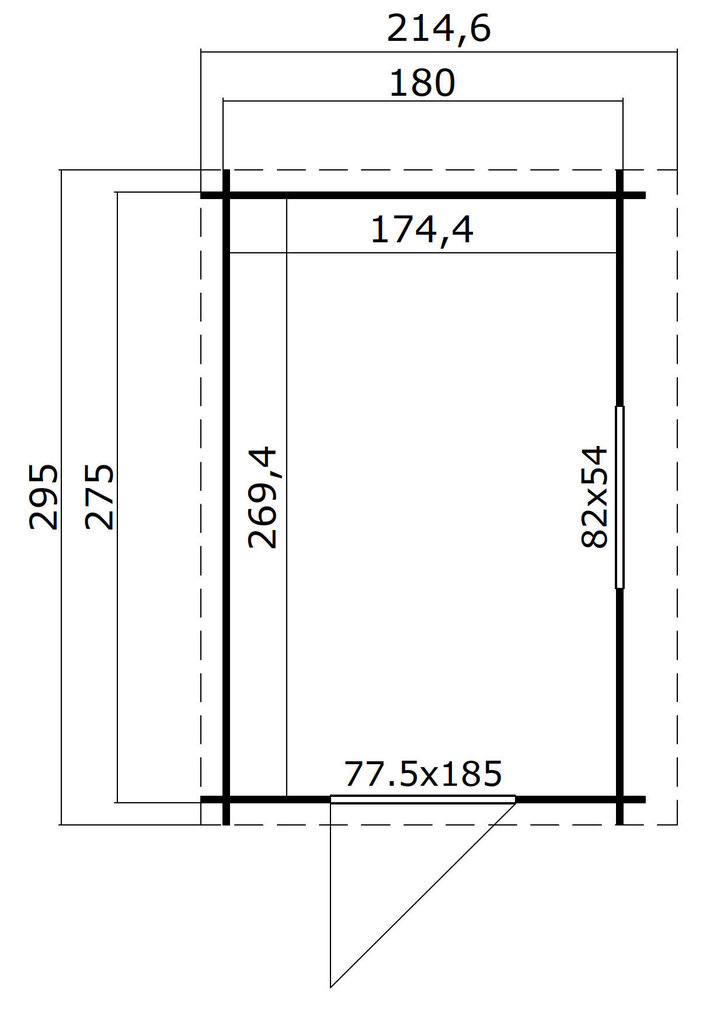 Pihavarasto Jura2 4,7 m² hinta ja tiedot | Piharakennukset | hobbyhall.fi