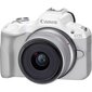 Canon EOS R50 WH + RF-S 18-45mm F4.5-6.3 IS STM (SIP) hinta ja tiedot | Kamerat | hobbyhall.fi