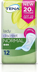 Tena Lady Normal Discreet 12 yksikköä hinta ja tiedot | Tamponit ja terveyssiteet | hobbyhall.fi