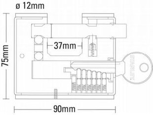 Riippulukko S742-024 90mm STANLEY hinta ja tiedot | Lukot | hobbyhall.fi