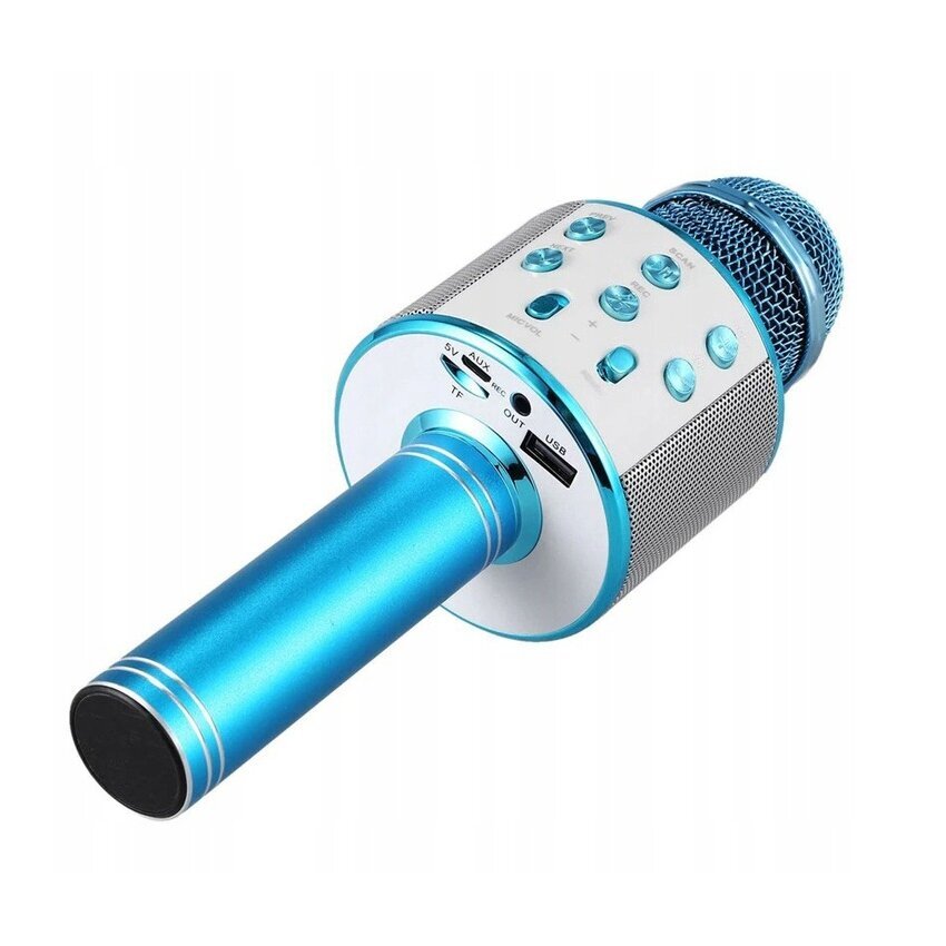 Karaoke-mikrofoni Bluetooth-kaiutin Sininen hinta ja tiedot | Kehittävät lelut | hobbyhall.fi